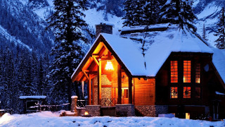 Winter Light Forest House Tree Snow Landscape Nature Hd Wallpapers 1080p 3d